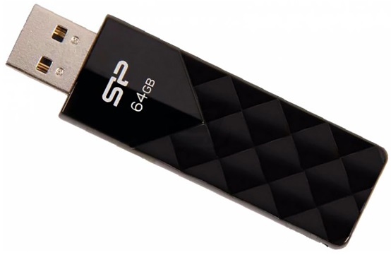 Флеш накопитель USB 2.0 64Gb Silicon Power Ultima U03 (SP064GBUF2U03V1K, black)