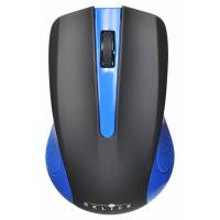 Мышь беспроводная Oklick 485MW+ (optical, 1200dpi, 2xAAA, soft-touch, black-blue)
