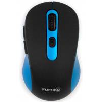 Мышь беспроводная FUMIKO SWIFT FMA-12-C (optical, 1600dpi, AA (нет в комплекте), soft-touch, black-blue)