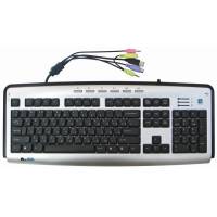 Клавиатура A4Tech KLS-23MU (PS, мультимедийная, USB порт, аудио разъемы, black-silver)