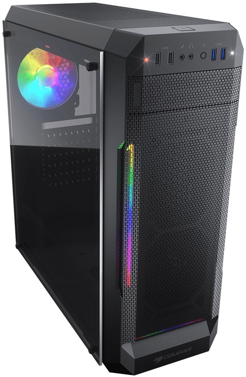 Корпус Cougar MX331 Mesh-G (без БП, ATX, USB3.0, RGB, black)