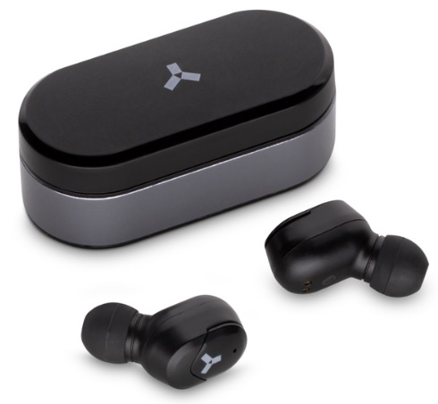 Гарнитура Accesstyle Silver TWS (затычки, беспроводная, Bluetooth 5.0, с микрофоном, до 4 часов работы от батареи, black-silver)