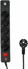 Сетевой фильтр Гарнизон (ECL-5-U2-B-1.8, 5 розеток, 1.8 метра, 2*USB 2.4A, 12W, 10A, black) OEM