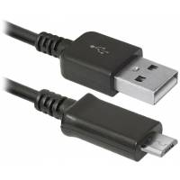 Кабель USB 2.0 Am - micro USB 1.0m (USB08-03H, black) Defender