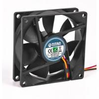 Вентилятор Titan DCF-8025L12S (80x80х25, sleeve, 2000rpm, 25dBa, 3pin, black) RTL