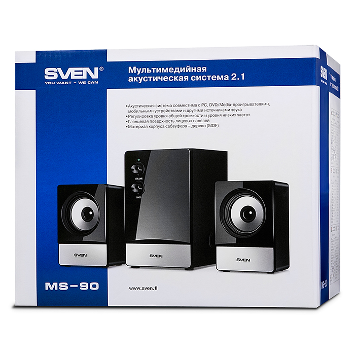 Колонки Sven MS-90 (5W+2х2.5W, black)