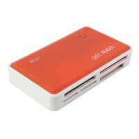 Карт-ридер PC Pet 24-in-1 (CR-211ROG, SDHC, microSD, M2, MS, MMC, CF, xD, Rubber-Orange, USB 2.0)