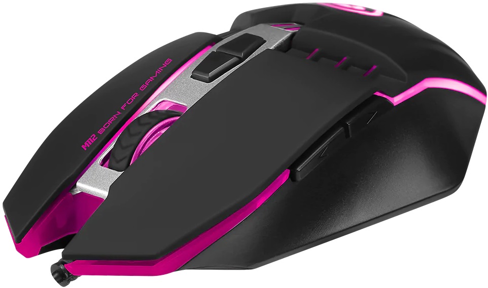 Мышь Marvo M112 (USB, optical, 4000dpi, подсветка, игровая, программируемая, soft-touch, 1.5m, black)