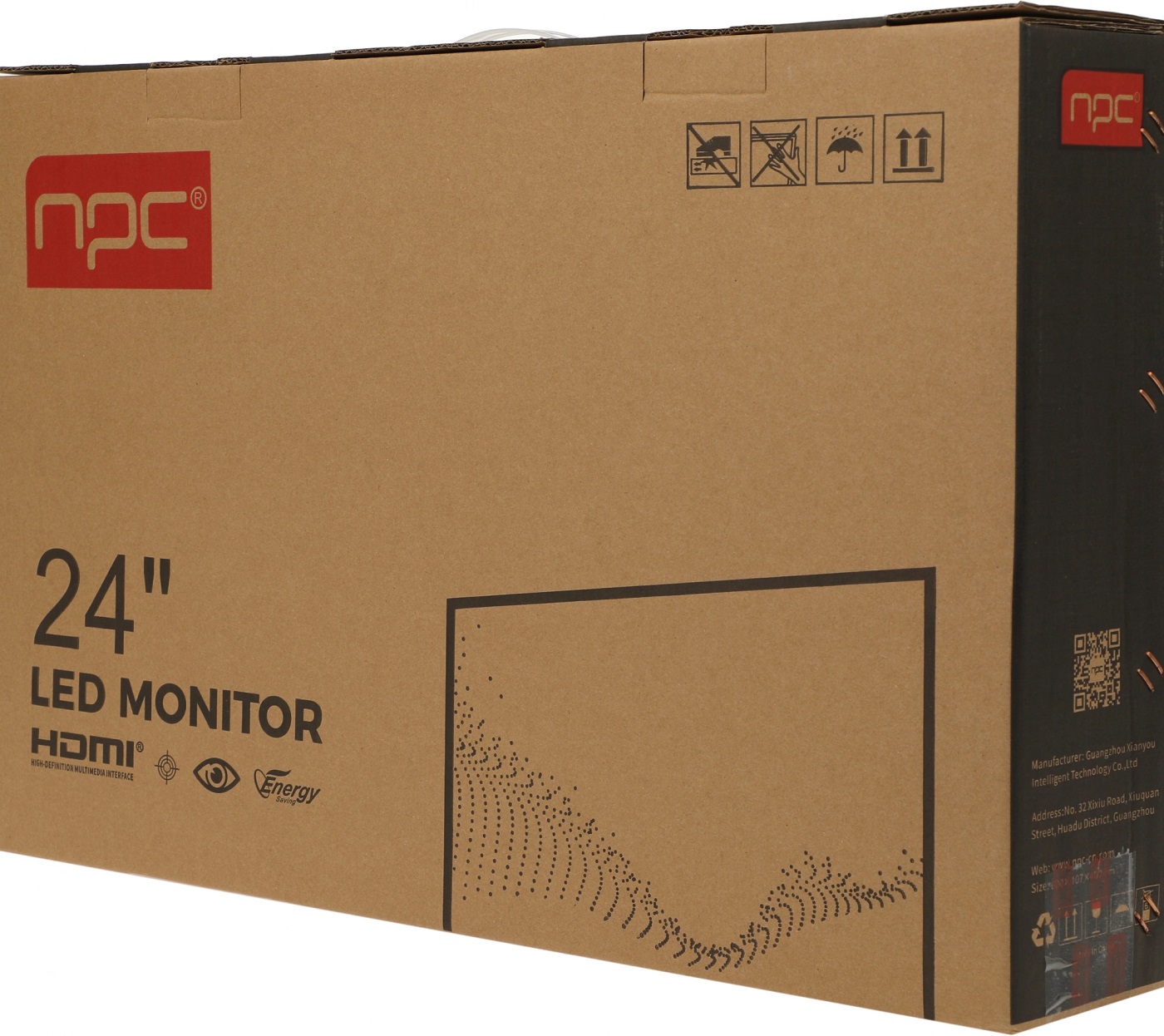 Монитор npc 23.8" MQ2409-A black (1920x1080, 75Hz, 3000:1, 178°/178°, 5ms (GTG), 250cd/m2, VA, HDMI)