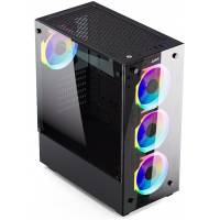 Корпус ABR GQ-4 (без БП, ATX, USB3.0, 4x RGB Fan, black)