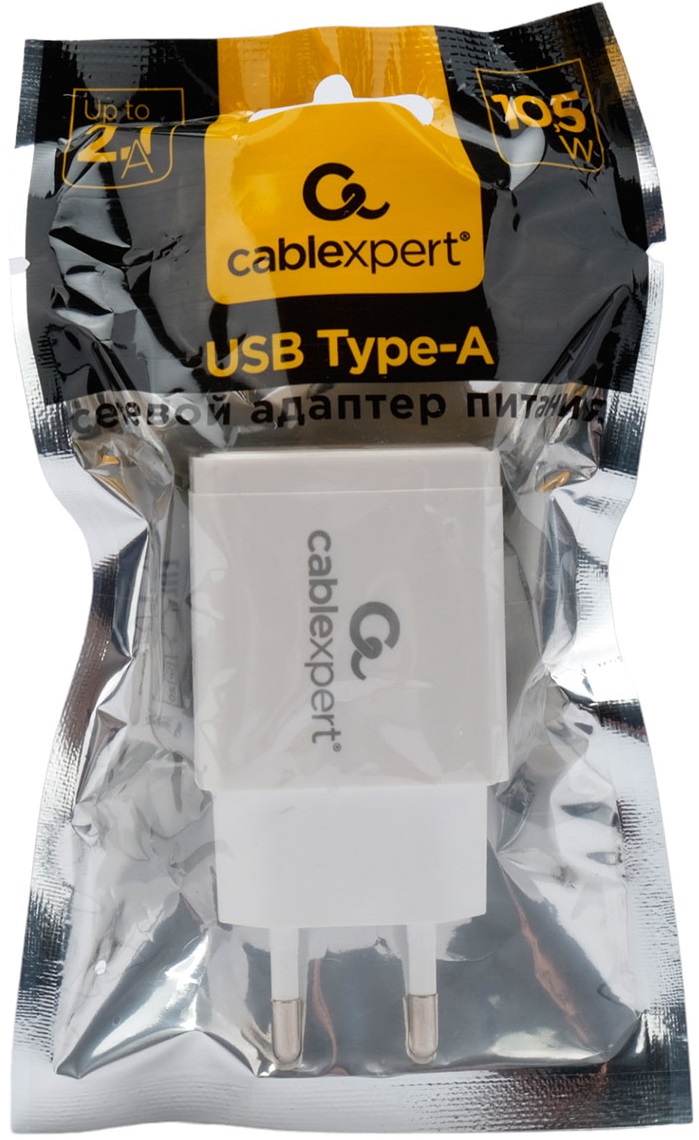 Адаптер питания Cablexpert MP3A-PC-38 (100-240V - USB, 2.1A, 10.5W, white)