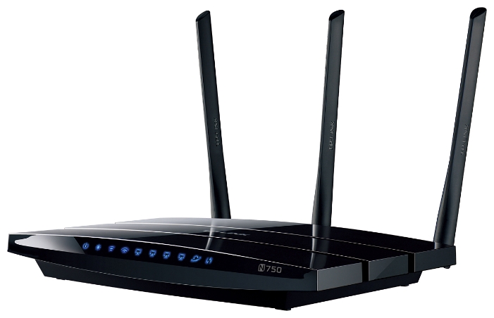Роутер TP-LINK TL-WDR4300 (750Mbps, 2.4/5GHz, 4 ports, 1000Mbps, 3 съёмные антенны 3dBi, 2*USB, USB Printer/FTP Server, black)