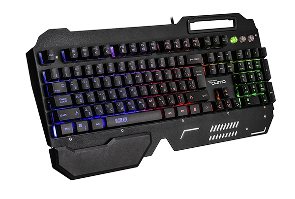 Клавиатура QUMO Deathmatch K48 (USB, регилируемая радужная подсветка символов, игровая, black)