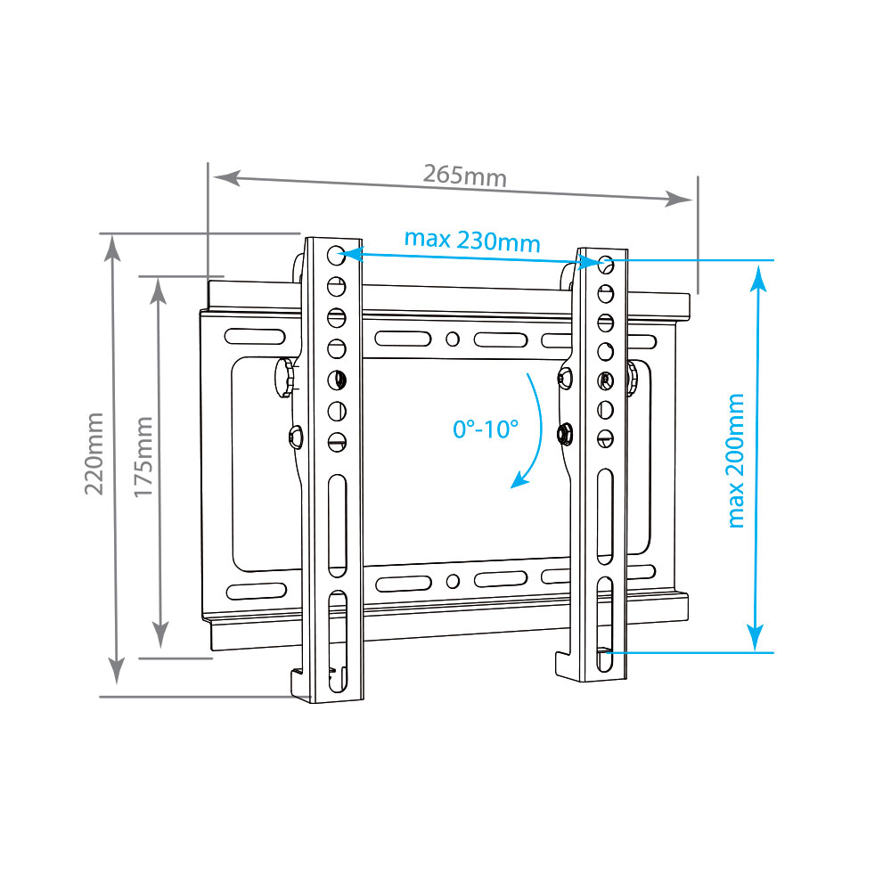 Настенный кронштейн для телевизоров и мониторов Arm Media STEEL-6 (15"-47", VESA 50-200, до 35кг, black)