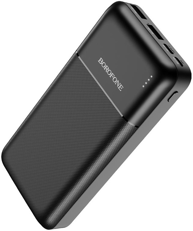 Внешний аккумулятор Borofone BJ16A Cube (литий-полимерный, 20000mAh, 2*USB 2A, вход 2A, black)