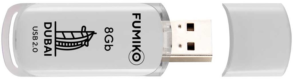 Флеш накопитель USB 2.0 8Gb FUMIKO DUBAI (FDI-22, white)