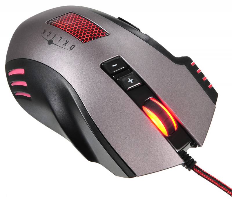 Мышь Oklick BEOWULF 805G V2 (USB, optical, 3200dpi, игровая, black-grey)