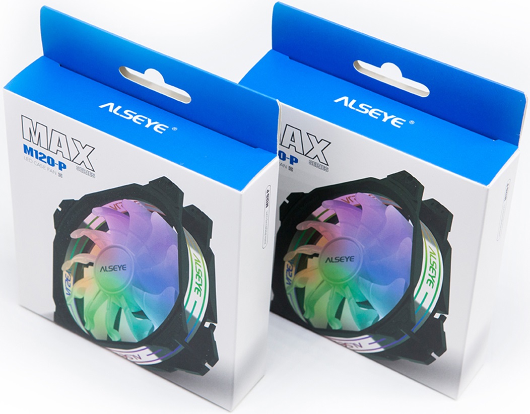 Вентилятор ALSEYE MAX M120-P (120x120x25mm, Hydro, 1200rpm, 20dBa, 3+4pin, rainbow LED, transparent) RTL