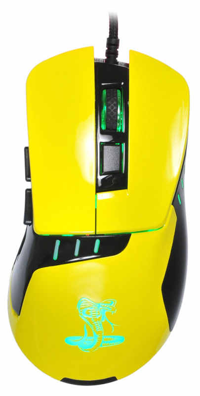 Мышь Oklick SNAKE 865G (USB, optical, 2400dpi, игровая, black-yellow)
