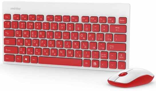 Клавиатура+мышь беспроводные Smartbuy (SBC-220349AG-RW, white-red)