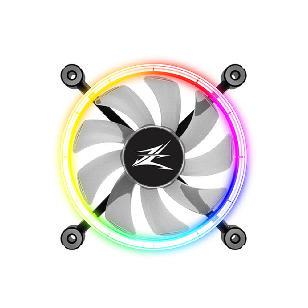 Вентилятор ZALMAN ZM-LF120 (120x120x26mm, EBR Bearing, 800-1300rpm, <25dBa, 4pin, PWM, RGB ready LED, black) RTL