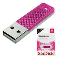 Флеш накопитель USB 2.0 8Gb SanDisk CZ55 Cruzer Facet, Electric Pink