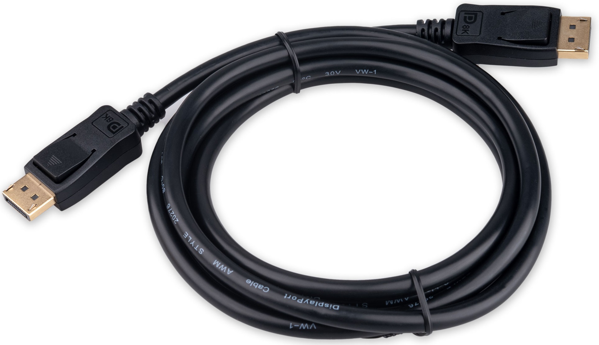Кабель DisplayPort (m) - DisplayPort (m) 2.0m (CC-DP8K-2M, 8K, ver.1.4, медь, с позолоченными контактами, экранированный, black) Cablexpert