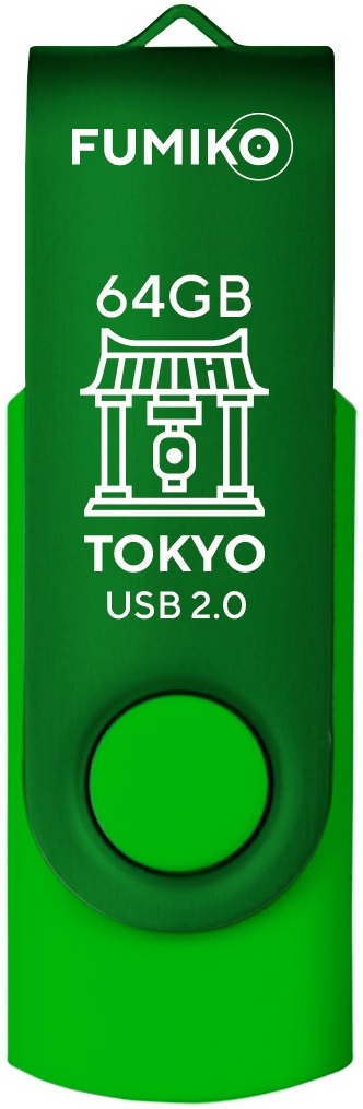 Флеш накопитель USB 2.0 64Gb FUMIKO TOKYO (FTO-20, 30MB/s, green)