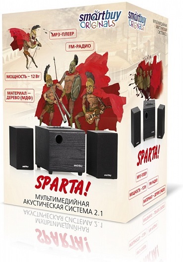 Колонки SmartBuy SPARTA SBA-200 (12W, SD, USB, FM, MP3, WMA, black)