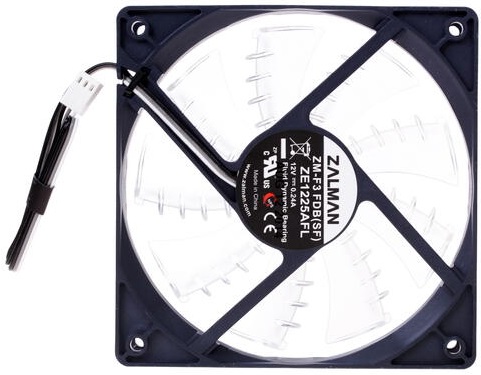 Вентилятор ZALMAN ZM-F3 FDB (SF) (120x120x25mm, FDB, Shark Fin Blade, 1200rpm, 23dBa, 3pin, blue-transparent) RTL