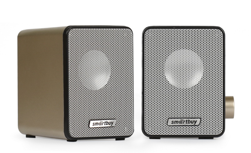 Колонки Smartbuy ROCKY SBA-3200 (2x3W, USB, silver-gold)