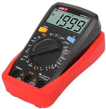 Мультиметр UNI-T UT33C+ (компактный, противоударный, black-red)