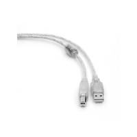 Кабель USB 2.0 Am - Bm 3.0m (CCF-USB2-AMBM-10, ферритовый фильтр, экранированный, silver) Cablexpert