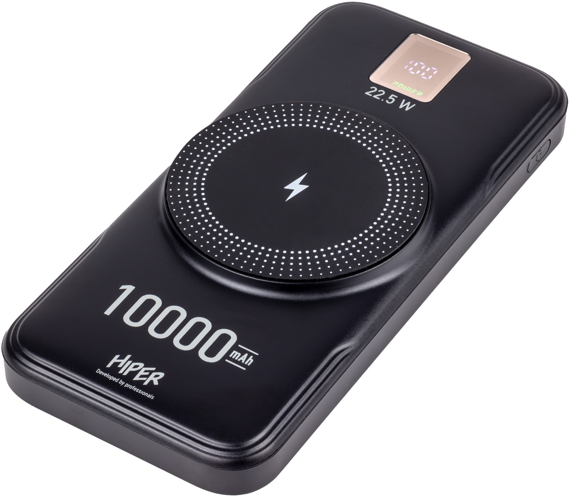 Внешний аккумулятор Hiper AIR 10000 (литий-полимерный, 10000mAh, беспроводная зарядка 5-12V 15W, Type-C 5-12V 18W + 2*USB 5-12V 22.5W, вход Type-C 5-12V 18W + Micro USB, black)