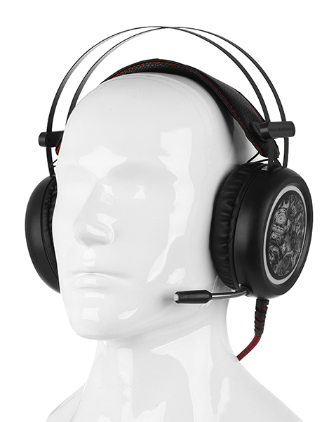 Наушники QUMO Triumph GHS 0014 (полноразмерные закрытые, c микрофоном, подсветка RGB, игровые, 2.2m, black)