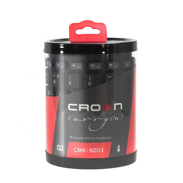 Клавиатура Crown CMK-6003 Silikon (Bluetooth V3.0, аккумулятор, гибкая, водонепроницаемая, black)