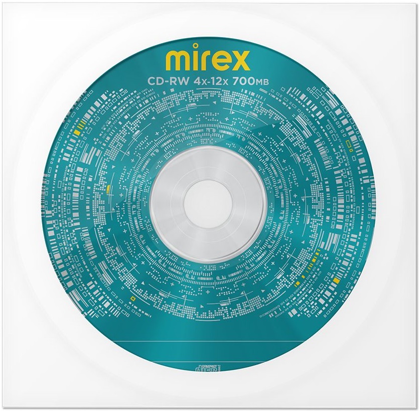 Диск CD-RW Mirex (700Mb, 12x, 1шт., конверт)