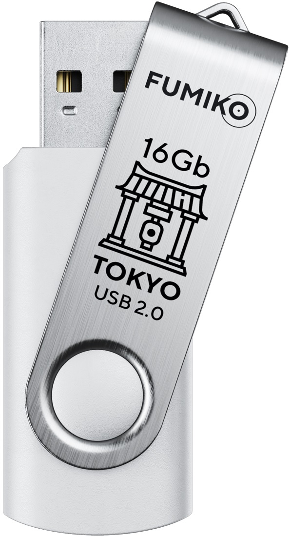 Флеш накопитель USB 2.0 16Gb FUMIKO TOKYO (FTO-23, 30MB/s, white)