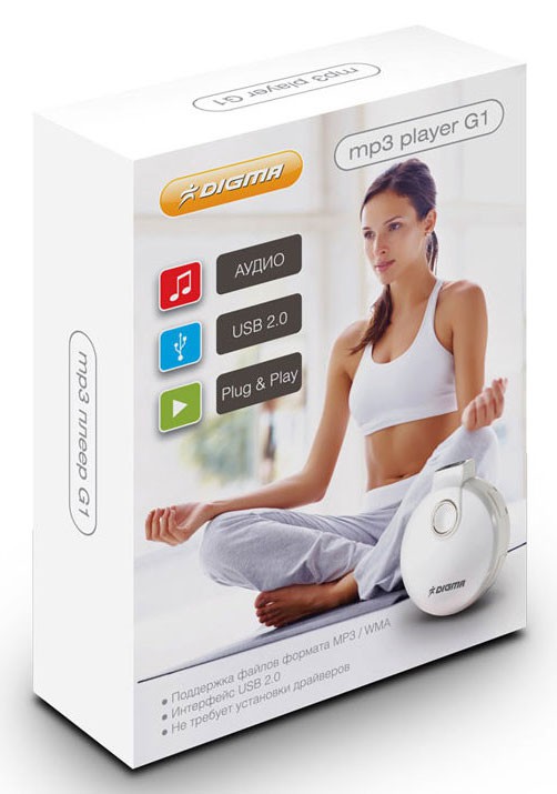 Плеер Flash Digma G1 4Gb White MP3