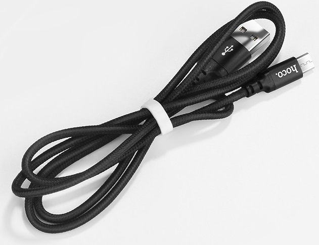 Кабель USB 2.0 Am - micro USB 2.0m (X14 Times Speed, нейлоновая оплётка, black) hoco