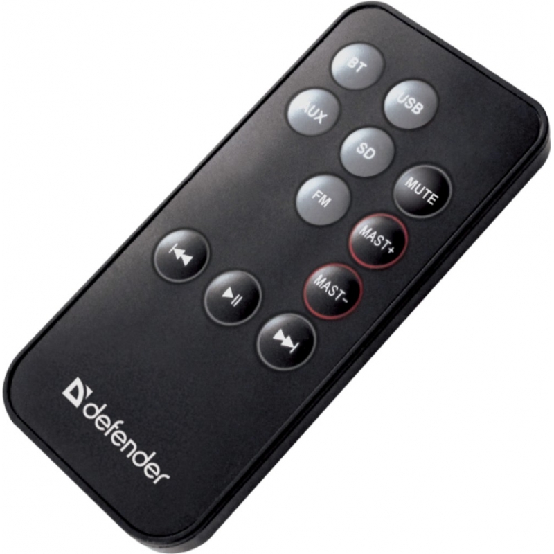 Колонки Defender X200 (20W, Bluetooth, ПДУ, FM, USB, SD, MP3, black)