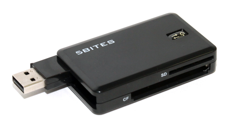Карт-ридер 5bites ALL In One (RE150A-BK, SD, microSD, MS, M2, CF, MMC, MS, xD, чёрный, USB2.0)