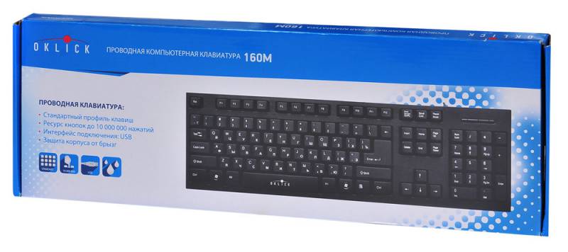 Клавиатура Oklick 160M (USB, black)