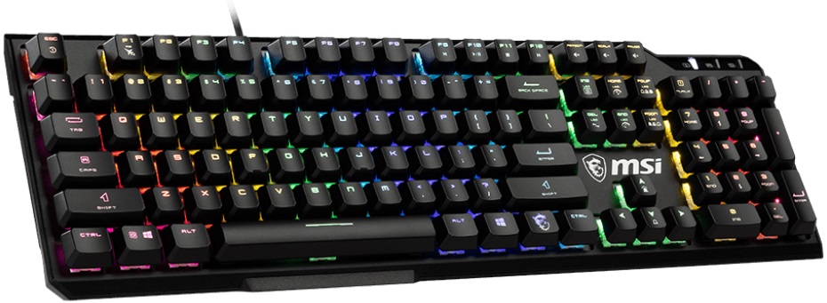 Клавиатура MSI Vigor GK41 (USB, механическая, RED Switch, регулируемая подсветка, игровая, мультимедийная, Anti-Ghosting, 1.8m, black)
