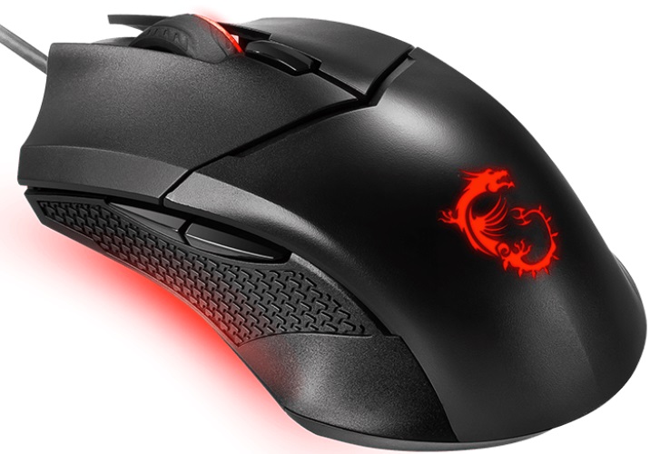 Мышь MSI CLUTCH GM08 (USB, optical, 3200dpi, игровая, soft-touch, 1.8m, black)