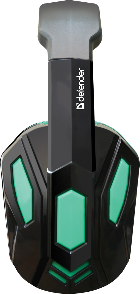 Наушники Defender Warhead G-275 (полноразмерные закрытые, c микрофоном, игровые, 1.8m, промо-код "War Thunder", black-green)