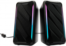 Колонки Gembird SPK-305 (10W, USB, RGB подсветка, 1.25m, black)