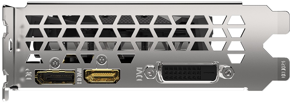 Видеокарта Gigabyte GF GTX1650 4Gb (GV-N1656WF2-4GD, 128bit, GDDR6, DVI+HDMI+DP) RTL
