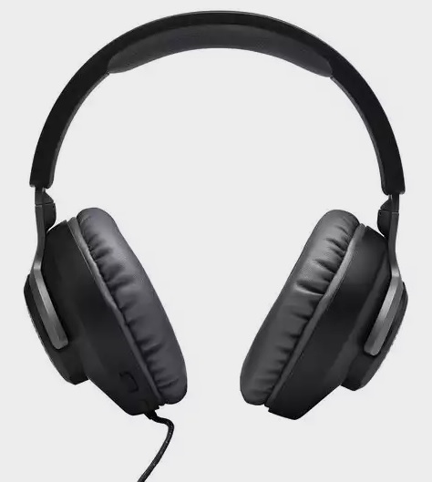 Наушники JBL QUANTUM 100 (полноразмерные закрытые, с микрофоном, регулятор, 1.2m, игровые, black)
