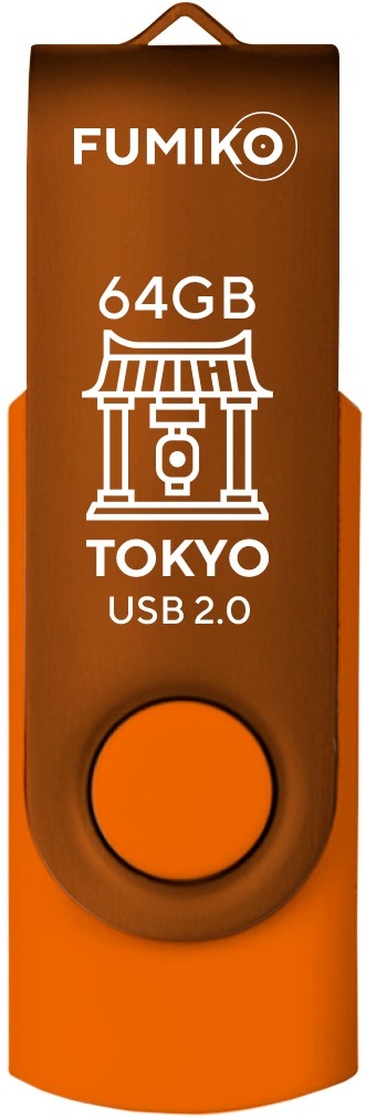 Флеш накопитель USB 2.0 64Gb FUMIKO TOKYO (FTO-35, 30MB/s, orange)